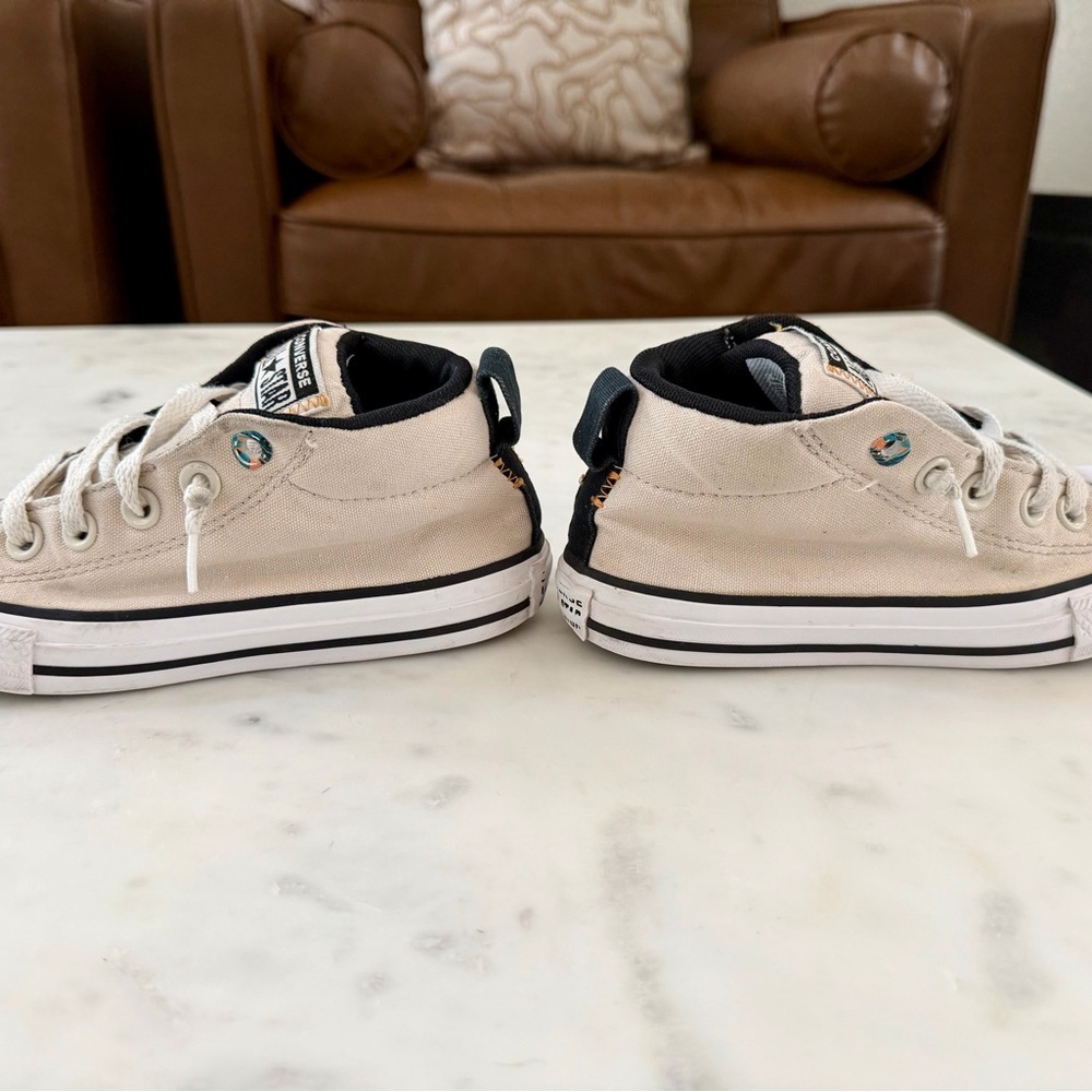 Converse Kids Sneakers - Beige and black - Size 13 (Little Kid) - Picture 4 of 8